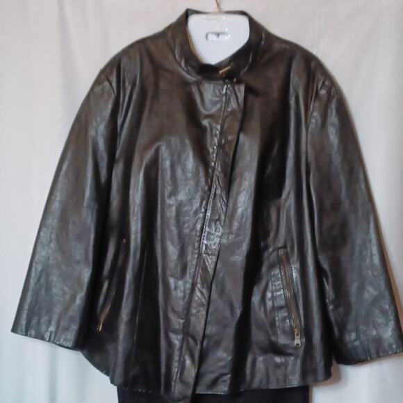 ANDREW MARC New York Women's Black Genuine Leather Jacket. 2X - Picture 6 of 16